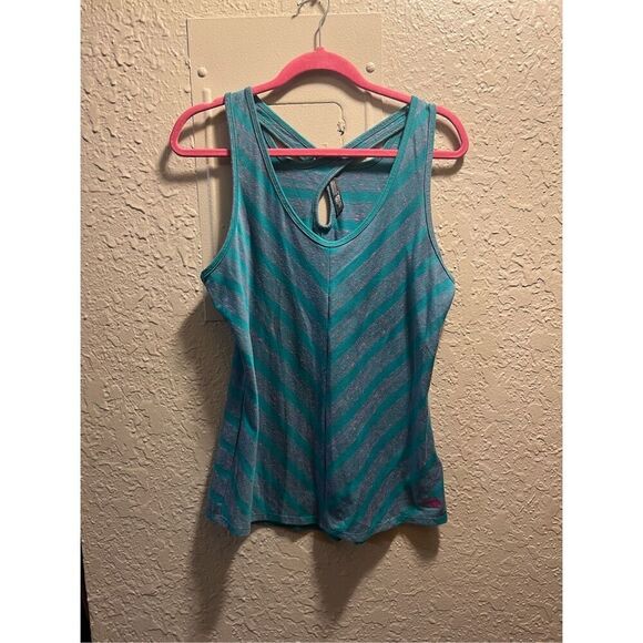 The North Face Striped Tank Top Woman’s Size Large -Stain On Front - Picture 1 of 10